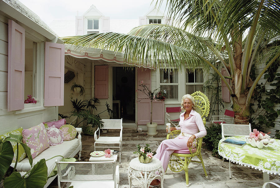 Caribbean Patio Photograph by Slim Aarons Caribbean Patio Photograph by Slim Aarons