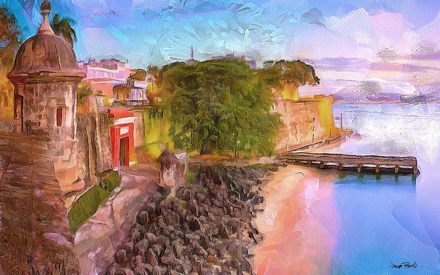 Caribbean Scenes - San Juan, Puerto Rico Painting by Wayne Pascall - Pixels