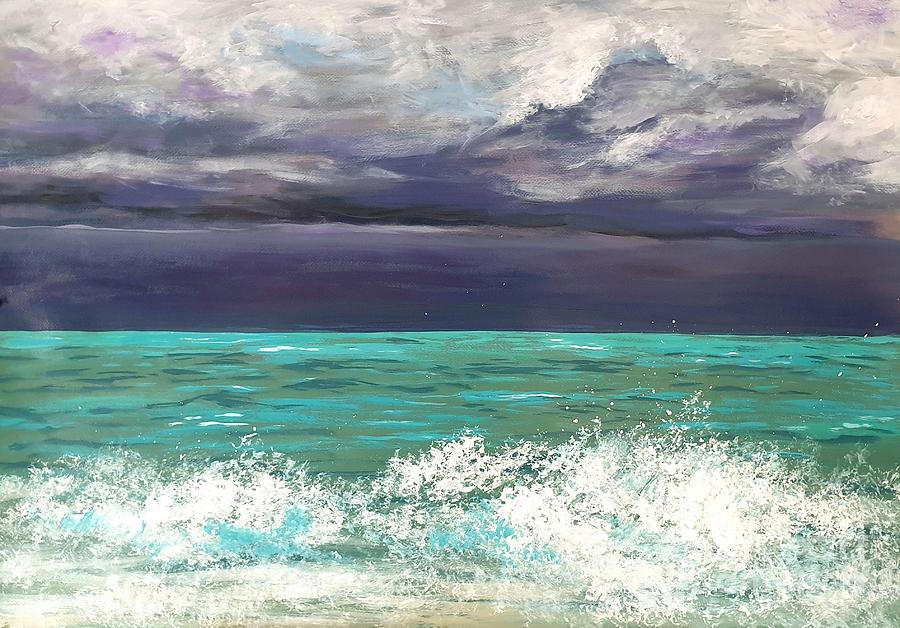 Skyline Painting - Caribbean sea by Yuki Valter