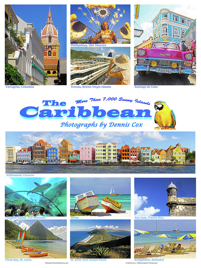Caribbean Travel Poster Photograph by Dennis Cox Photo Explorer
