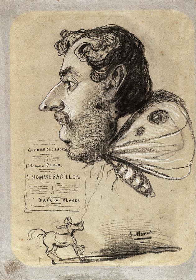 Caricature Of Jules Didier Drawing by Claude Monet Caricature Of Jules Didier Drawing by Claude Monet