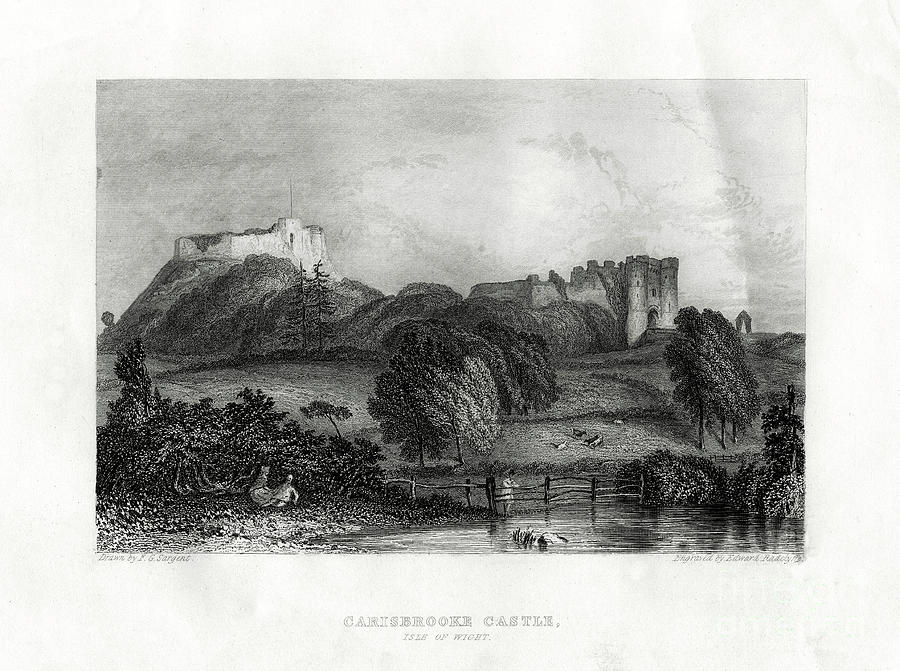 Carisbrooke Castle, Newport, Isle Drawing by Print Collector