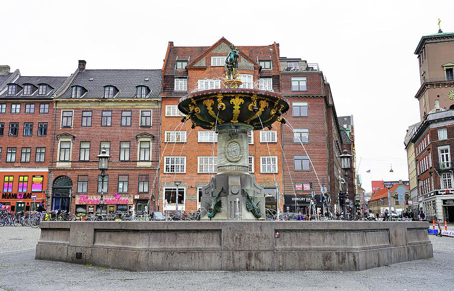 Caritas Fountain In Gammeltorv In Copenhagen Denmark Photograph by Rick Rosenshein