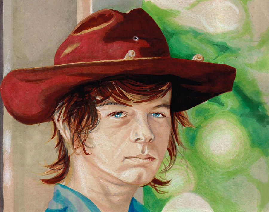 Carl Grimes from The Walking Dead Drawing by Kyle Willis Fine Art America