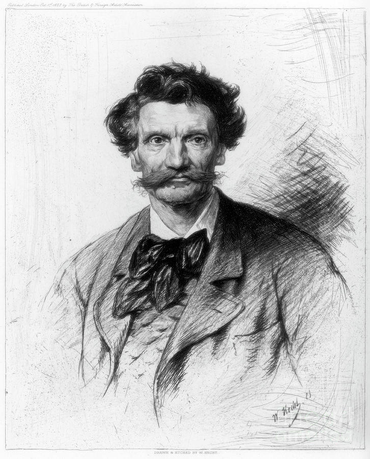 Carl Von Piloty, German Artist Drawing by Print Collector