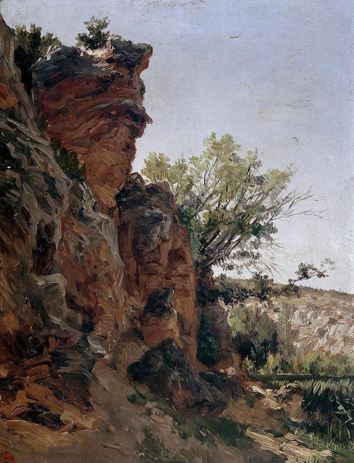 Carlos de Haes / Los Argalides -Piedra-, ca. 1872, Spanish School. Painting by Carlos de Haes -1829-1898-
