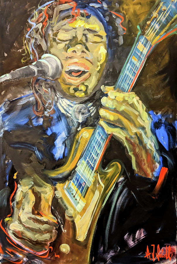 Carlos Santana Painting By Albert Seidl Fine Art America