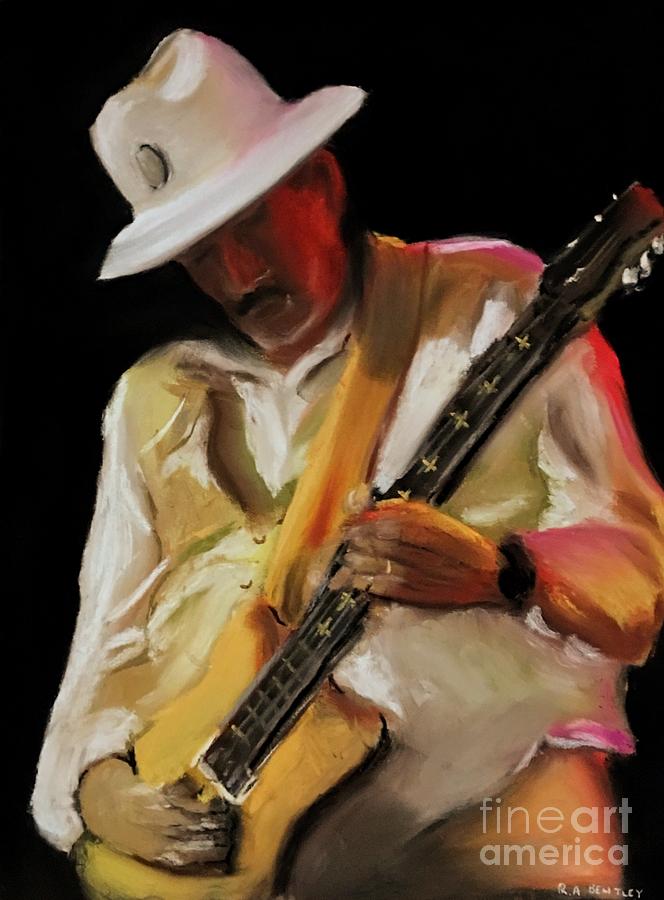 Musician Pastel - Carlos Santana by Rodney Allen Bentley