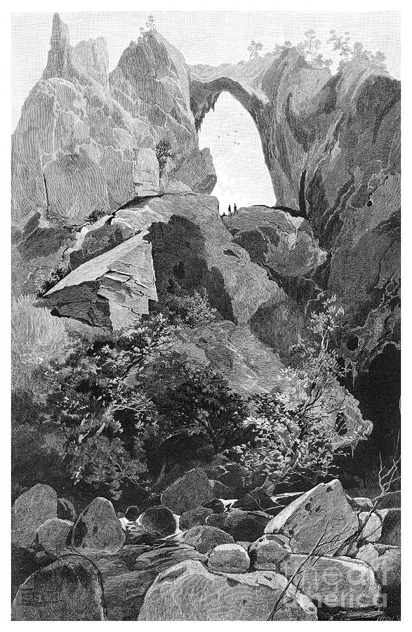 Carlotta Arch, Jenolan Caves, New South Drawing by Print Collector