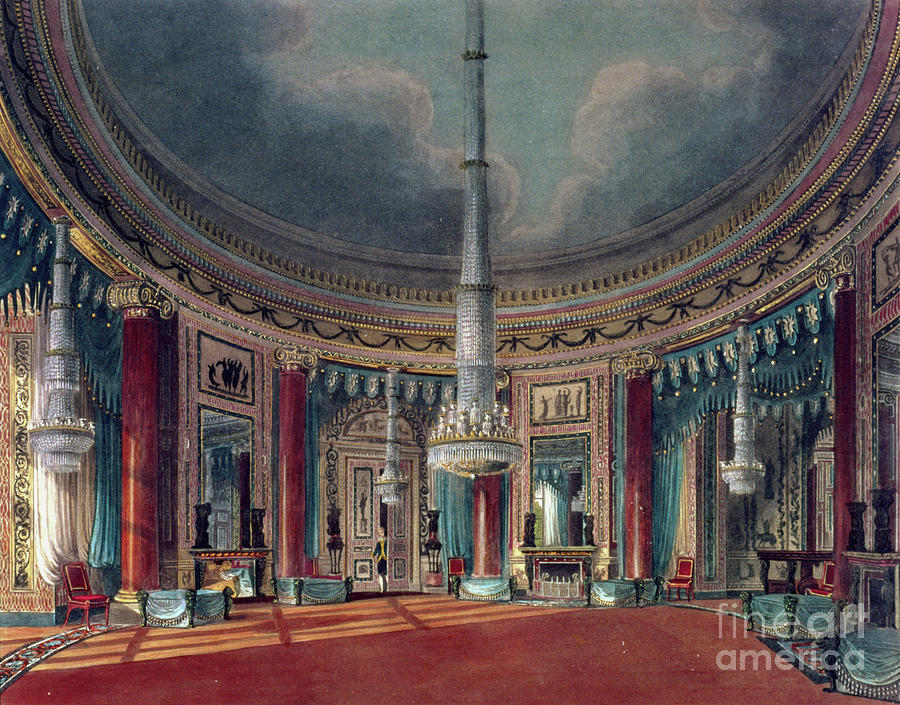 Carlton House, The Circular Room, From Pynes Royal Residences, Published 1818 Painting by William Henry Pyne
