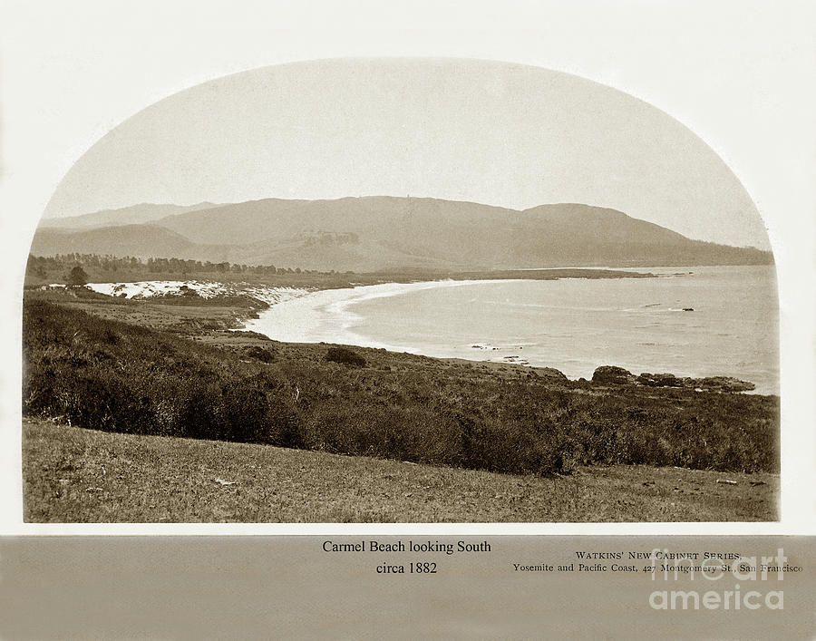 Carmel Beach Photograph - Carmel Beach by C. E. Watkins Circa 1882 by Monterey County Historical Society