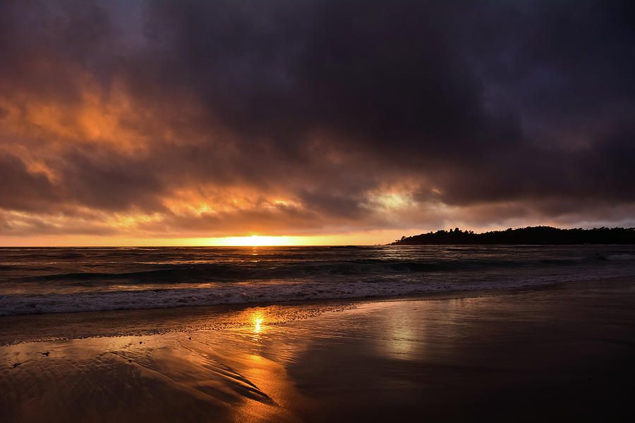 Carmel Beach Sunset Photograph by Kyle Hanson