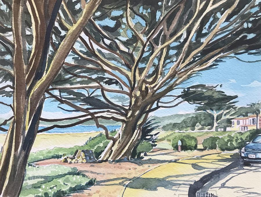 Carmel Painting - Carmel by the Sea. by Luisa Millicent
