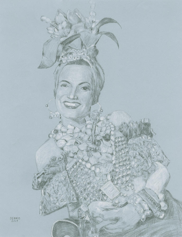 Carmen Miranda Drawing by Dennis Larson