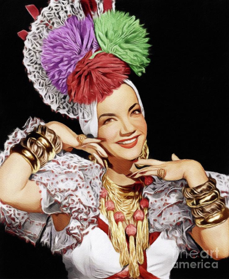 Carmen Miranda, Vintage Actress Painting by Esoterica Art Agency Pixels