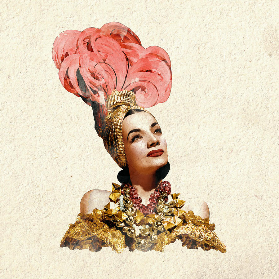Carmen Miranda Watercolor Digital Art By Classic Movie Art