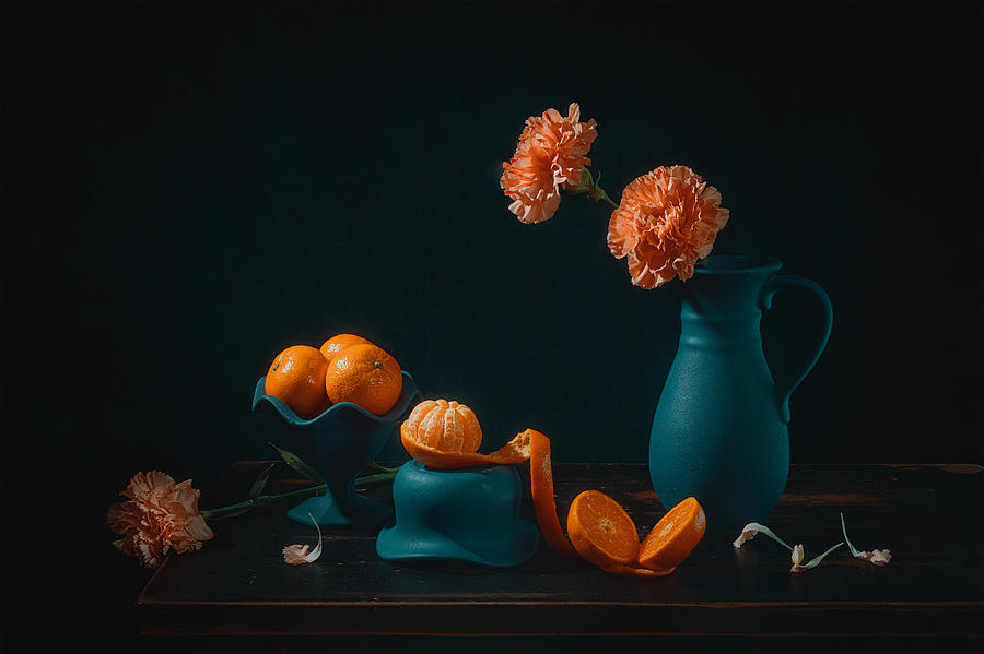 Flower Photograph - Carnation And Tangerine by Lydia Jacobs