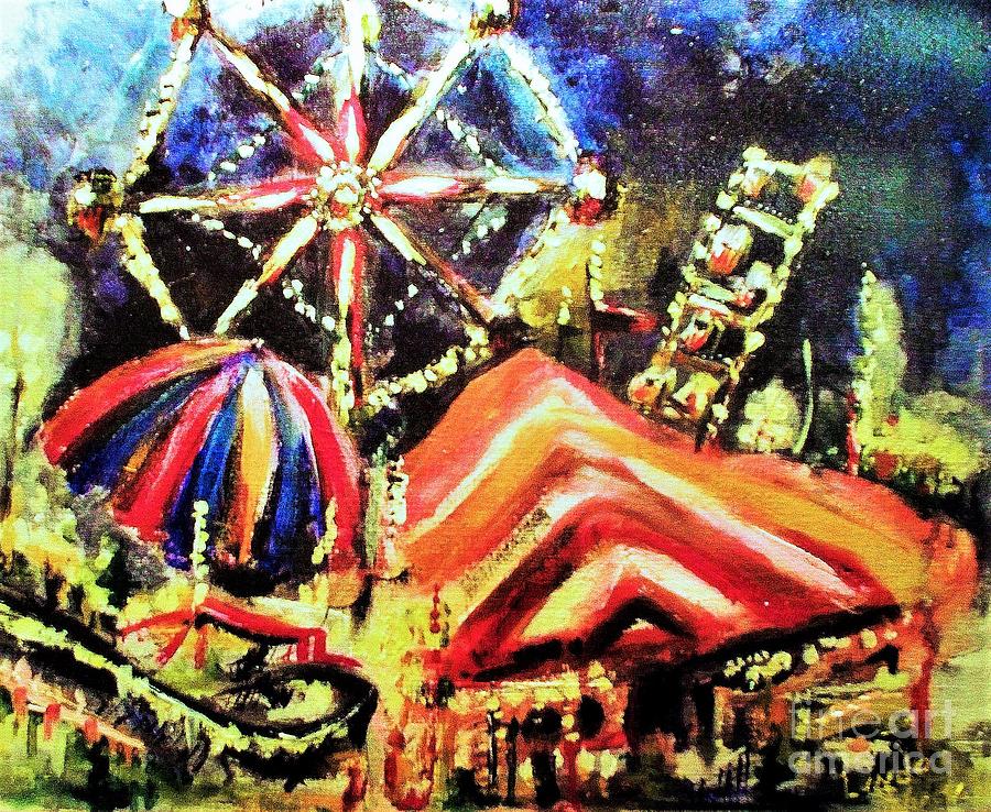 Carnival Lights Painting by Linda Shackelford