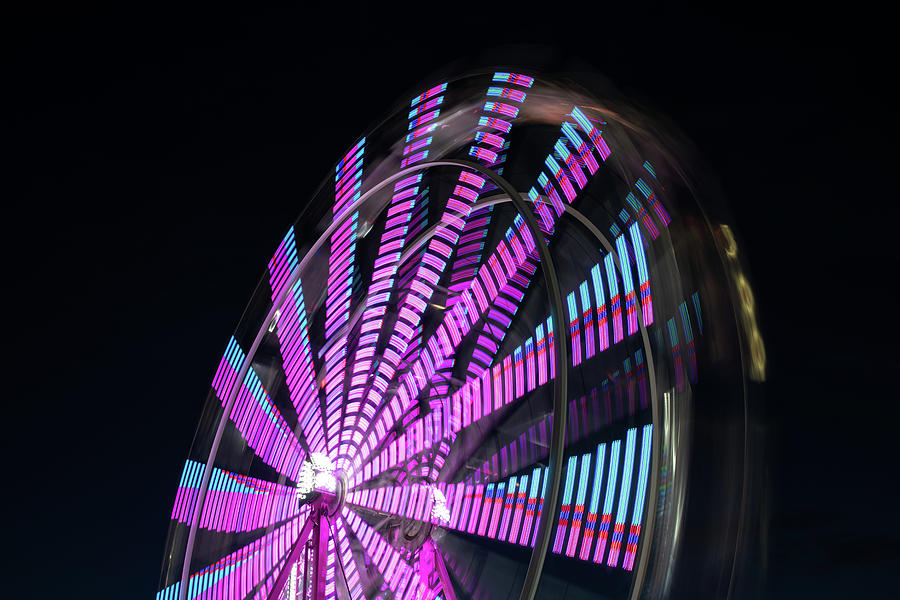 Carnival Ride At Night Photograph