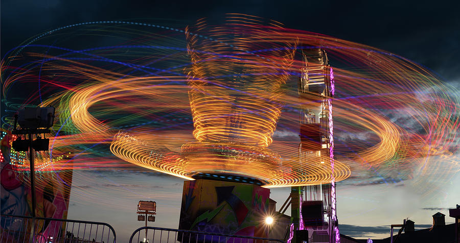 Carnival Rides Motion Blur Photograph