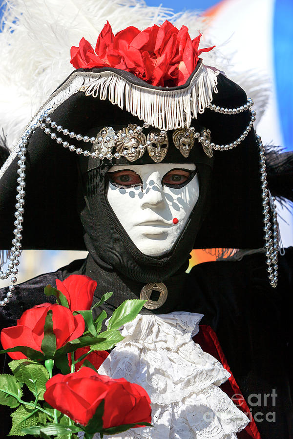 Carnival Roses at the Carnevale di Venezia Photograph by John Rizzuto