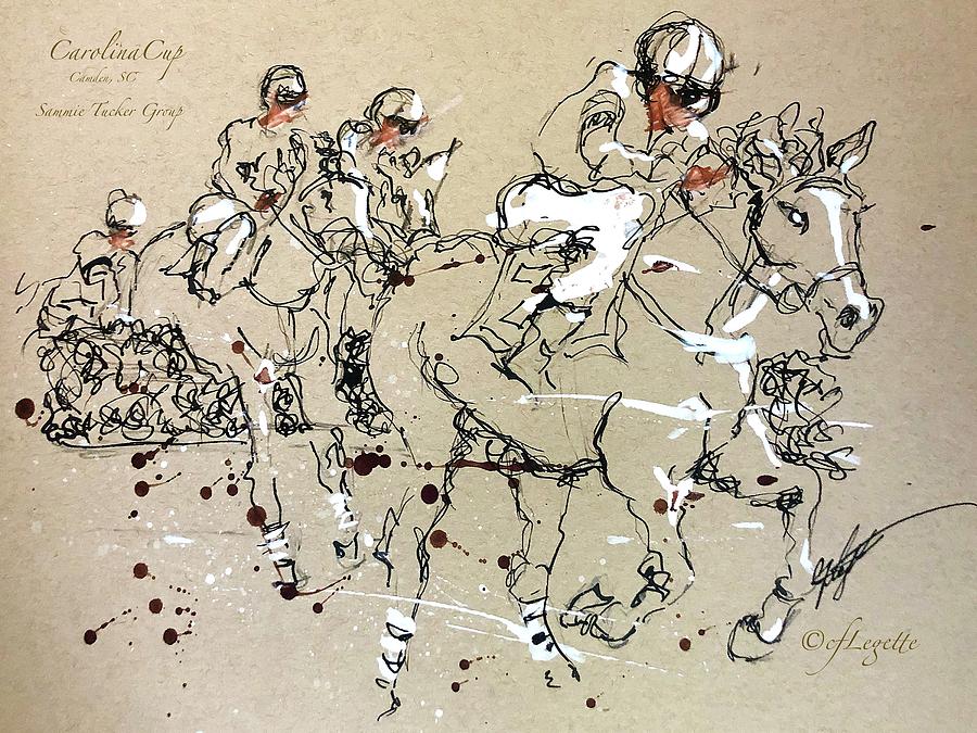 Carolina Cup 2019 Drawing by C F Legette