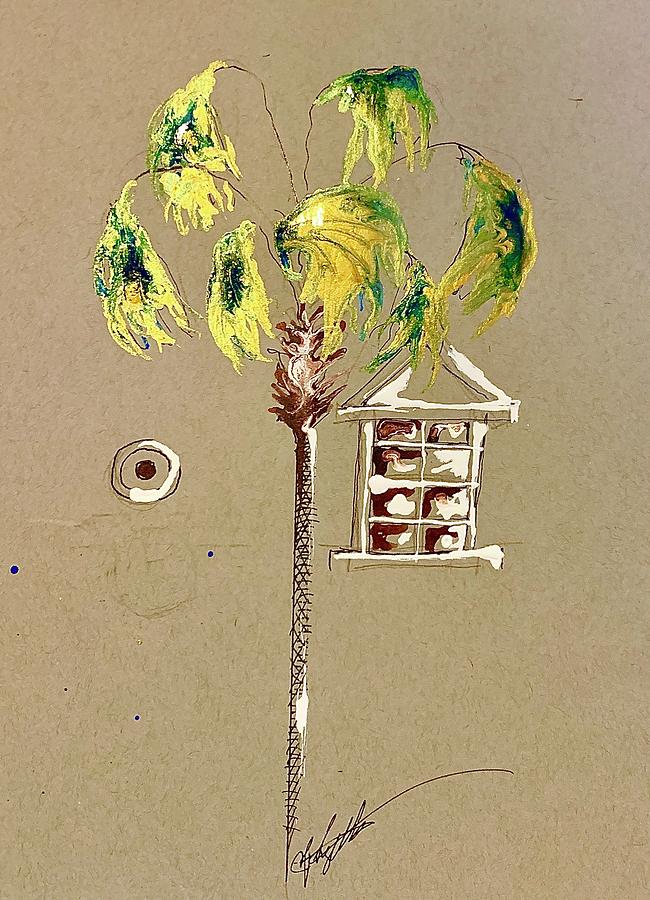 Carolina Golden Palm Drawing by C F Legette