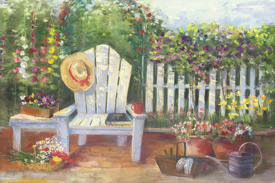 Flower Painting - Carols Sunny Garden by Carol Rowan