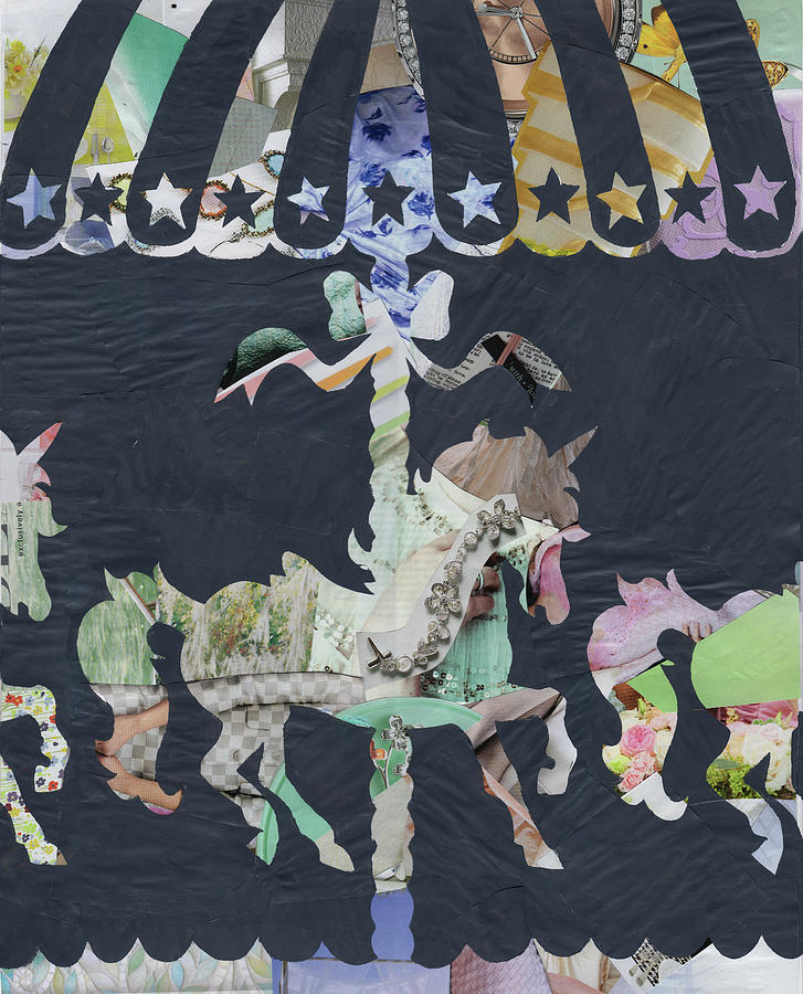 Collage Mixed Media - Carousel by Artpoptart