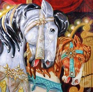 Carousel Painting by Cynthia Westbrook
