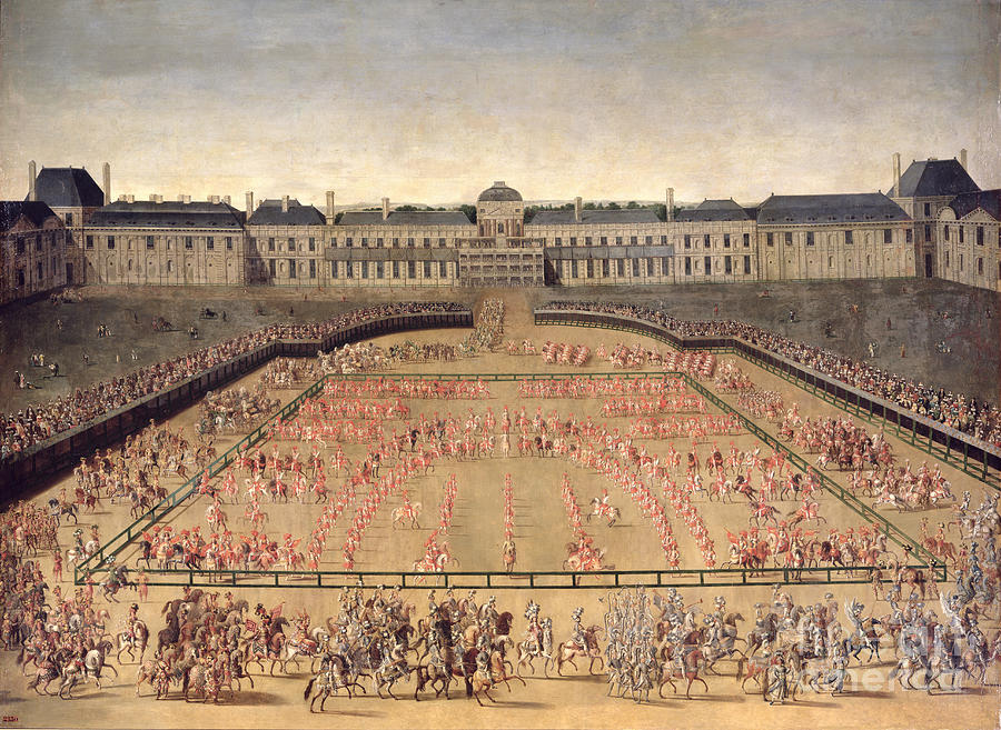 Animal Painting - Carousel Given For Louis Xiv In The Court Of The Palace Of The Tuileries, 5th June 1662 by French School