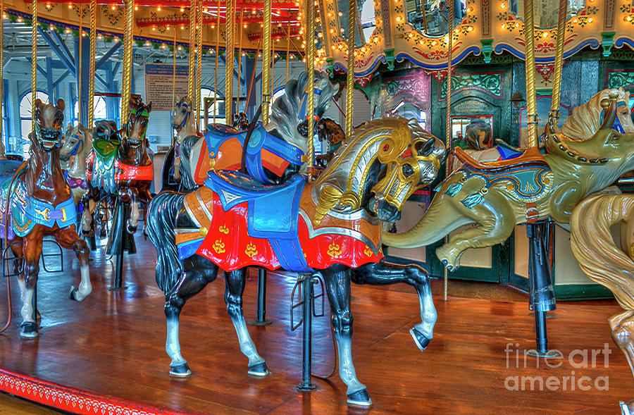 Carousel Hippodrome Santa Monica Pier Photograph by David Zanzinger ...