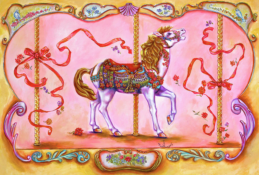 Animal Photograph - Carousel Horse by Judy Mastrangelo