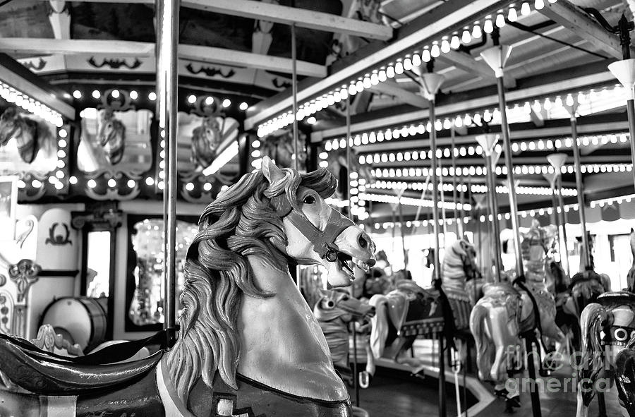Carousel Horse Seaside Heights Photograph by John Rizzuto