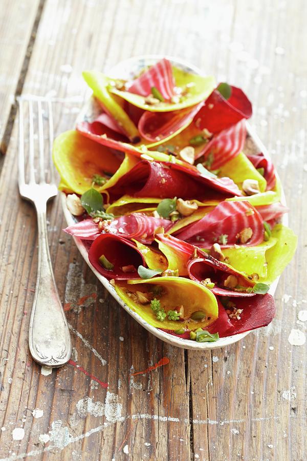 Carpaccio Of Red And Yellow Beet Photograph by Atelier Mai 98