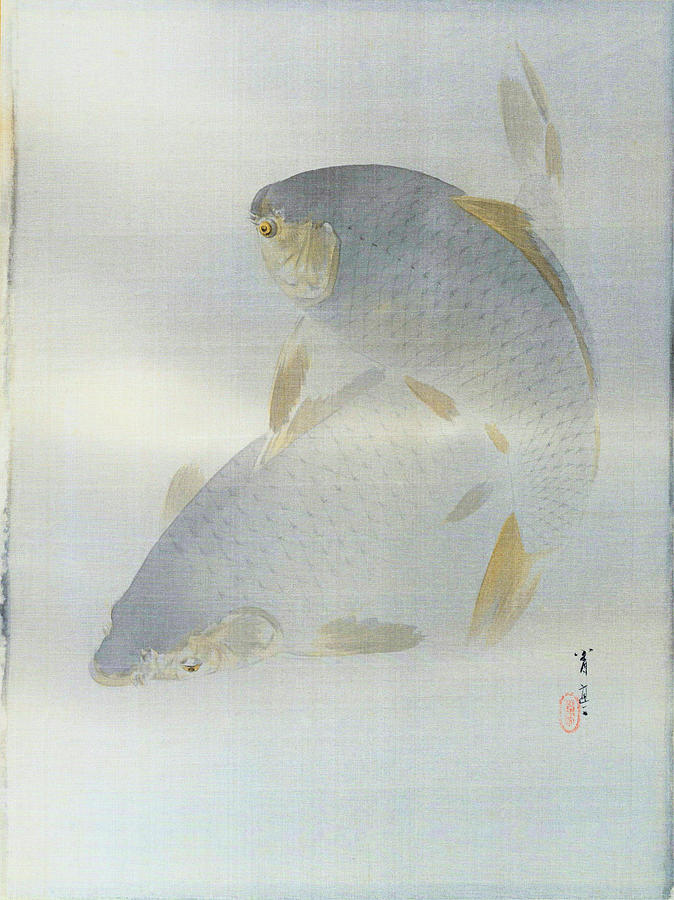 Carps - Digital Remastered Edition Painting by Watanabe Seitei