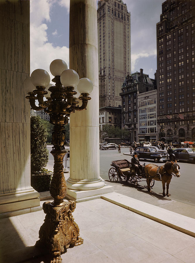 Carriage At The Plaza Hotel Photograph by Dmitri Kessel