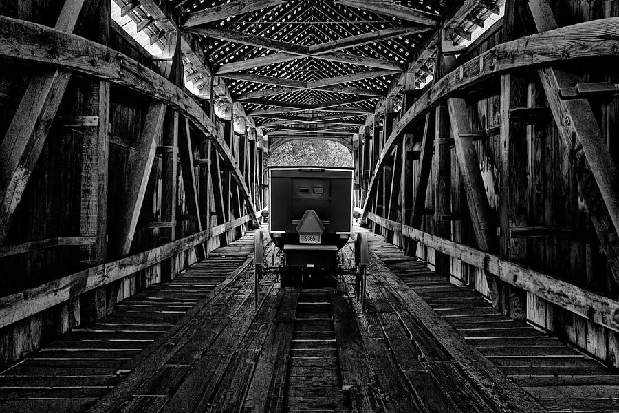 Bridge Photograph - Carriage On Covered Bridge by Richard Reames