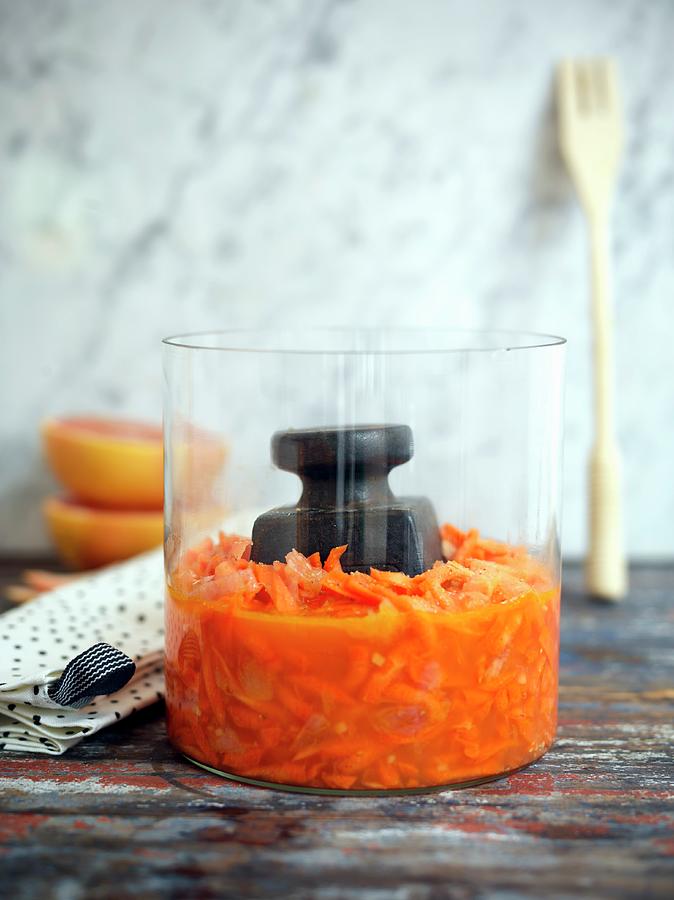 Carrot And Grapefruit Salad Photograph by Lina Eriksson