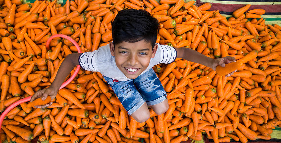 Vegetable Photograph - Carrot Boy by Mostafijur Rahman Nasim