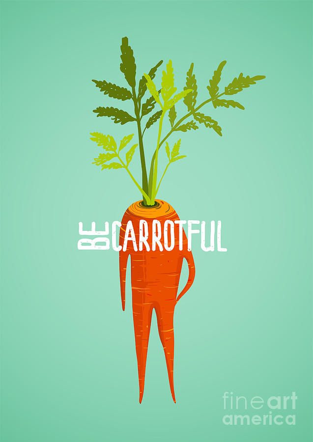 Symbol Digital Art - Carrot Diet Colorful Inspirational by Popmarleo Symbol Digital Art - Carrot Diet Colorful Inspirational by Popmarleo