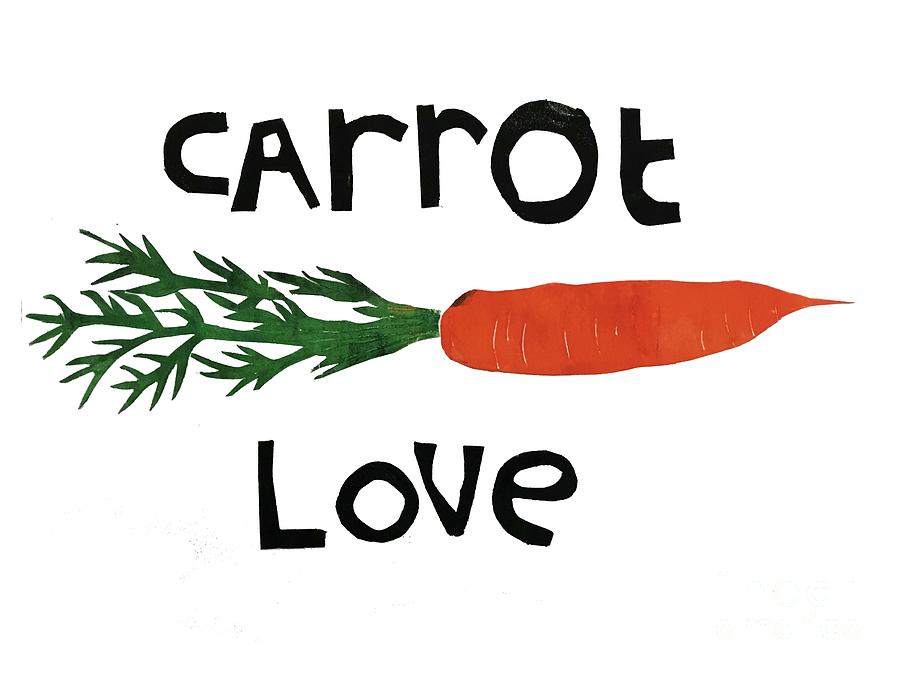 Carrot Love Painting by Sarah Thompson-engels