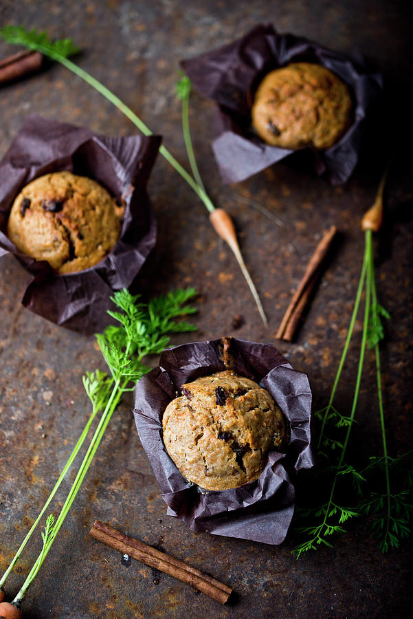 Carrot Muffins Photograph by Dorota Indycka