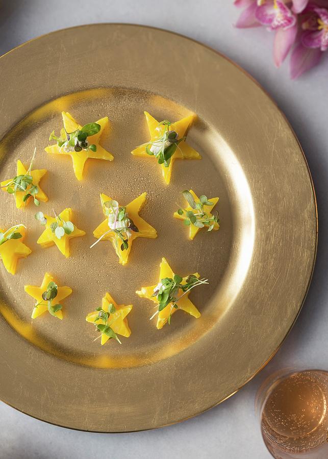 Carrot Terrine Stars With Goats Cheese Photograph by Great Stock!