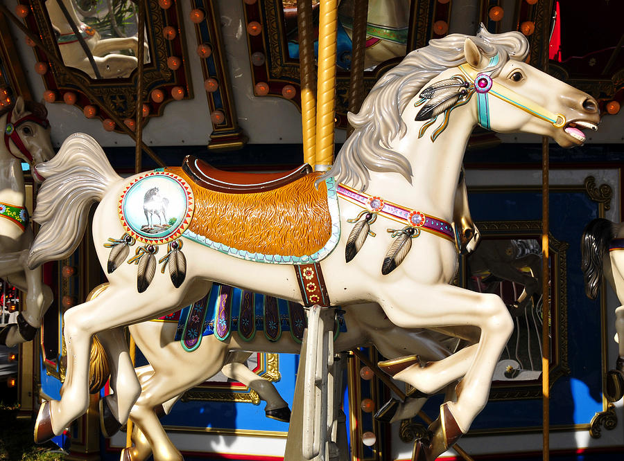 Carrousel horse Photograph by David Lee Thompson