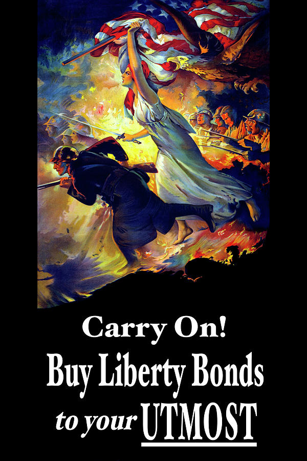 Carry On! Buy Liberty Bonds to your Utmost Painting by Edwin Howland Blashfield
