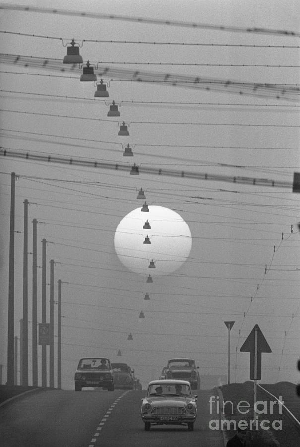 Cars Driving Into Frankfurt Photograph by Bettmann