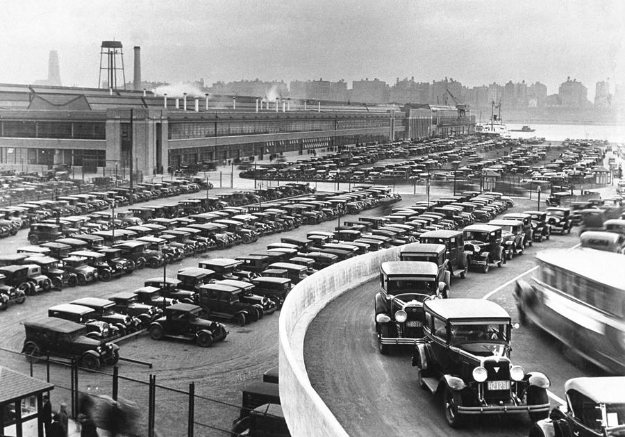 Cars Fill The Parking Lot During Photograph by New York Daily News Archive Cars Fill The Parking Lot During Photograph by New York Daily News Archive