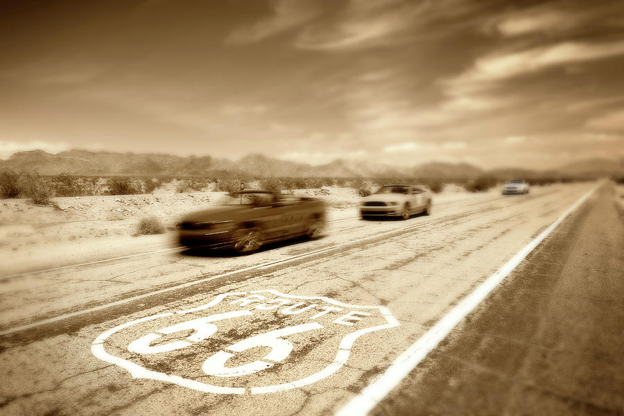 Cars On Route 66 Digital Art by Massimo Ripani