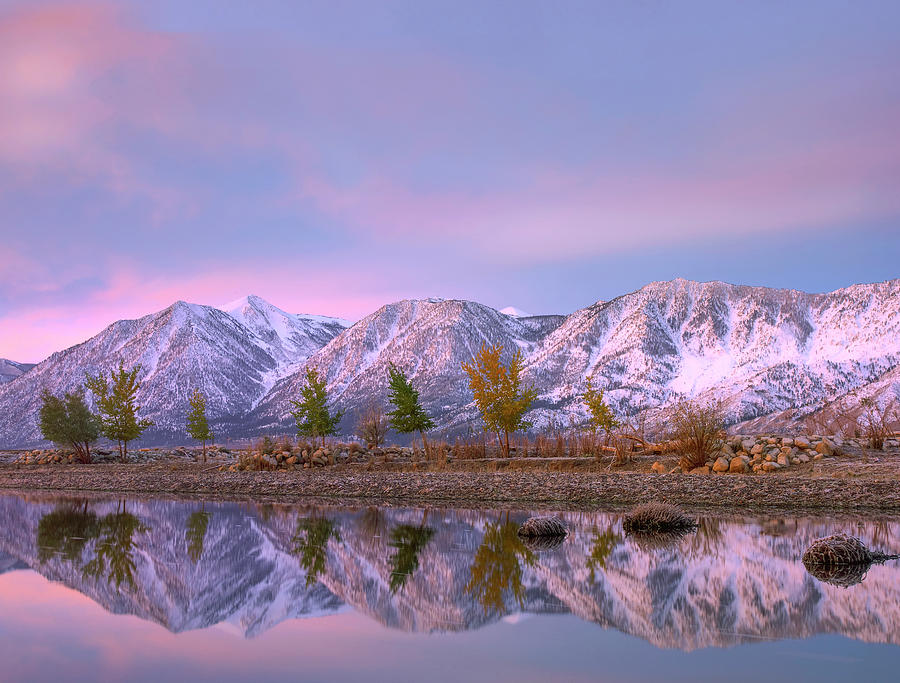 Carson River And Carson Range, Nevada Photograph by Tim Fitzharris